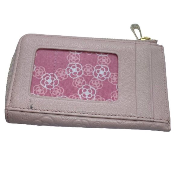 Authentic Clathas Pale Pink Leather Small Coin Purse / Card Case / Wallet - Picture 5 of 8